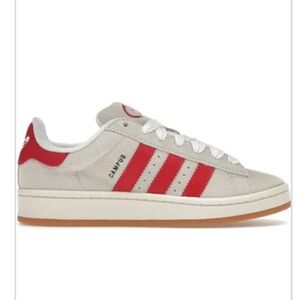 Adidas red and white Campus 00 sneakers